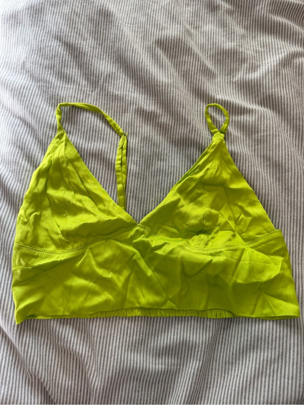 aerie Neon Lime Smocked Cami - Picture 2 of 2